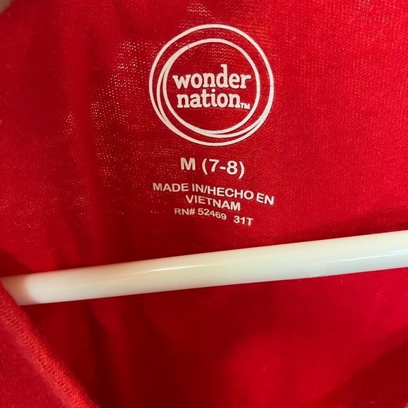 Denim and Red Kids Dress Set - Picture 4 of 11